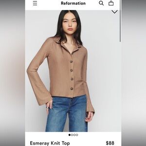 Reformation Esmeray Knit Top